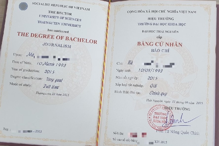Dịch vụ làm bằng đại học Thái Nguyên uy tín giá tốt