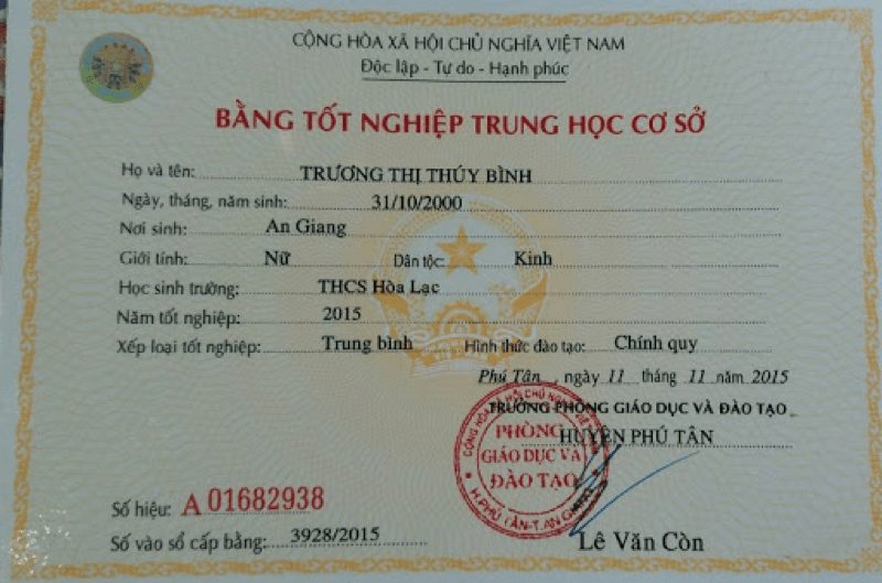 Mua Bằng Cấp 2 Có Học Bạ Tại HCM Chỉ Từ 1 Triệu Đồng