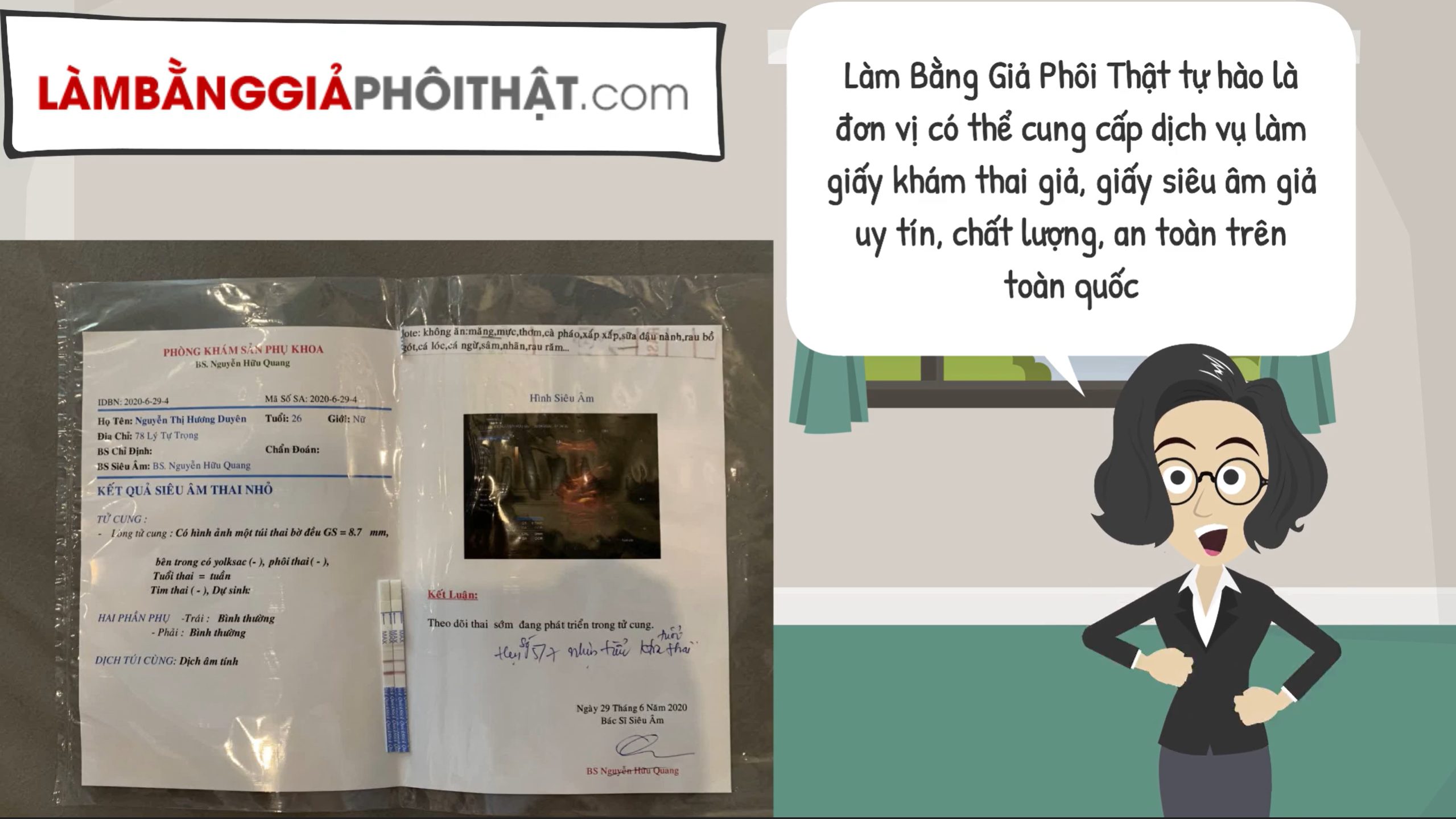 Làm Giấy Khám Thai Giả Bao Sử Dụng Tại Làm Bằng Giả Phôi Thật