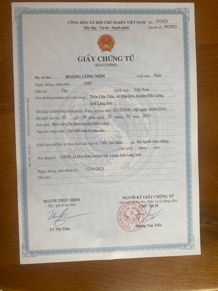 Làm Giấy Khai Tử Giả Giả Bao Sử Dụng Để Thừa Kế Tài Sản