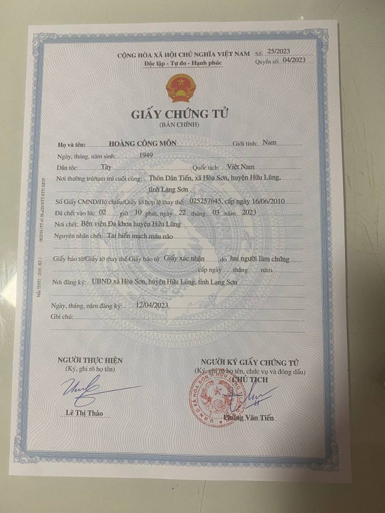 Làm Giấy Khai Tử Giả Giả Bao Sử Dụng Để Thừa Kế Tài Sản