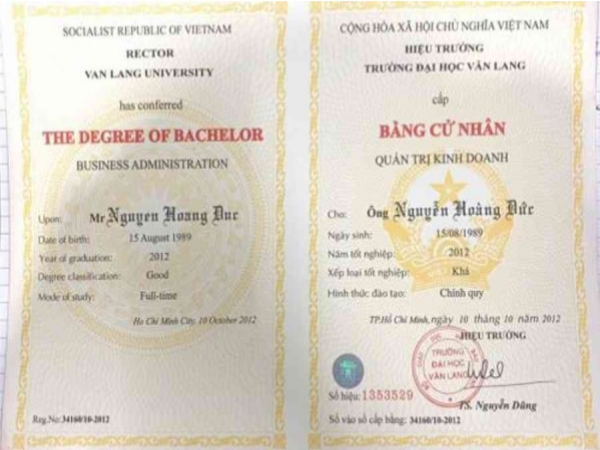 Làm Bằng Đại Học Văn Lang Có Hồ Sơ Gốc Tại Làm Bằng Giả Phôi Thật