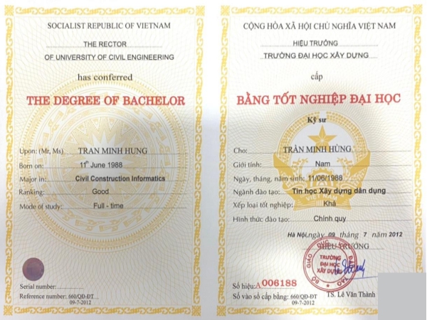 Làm Bằng Đại Học Xây Dựng Bao Sử Dụng Trên Toàn Quốc