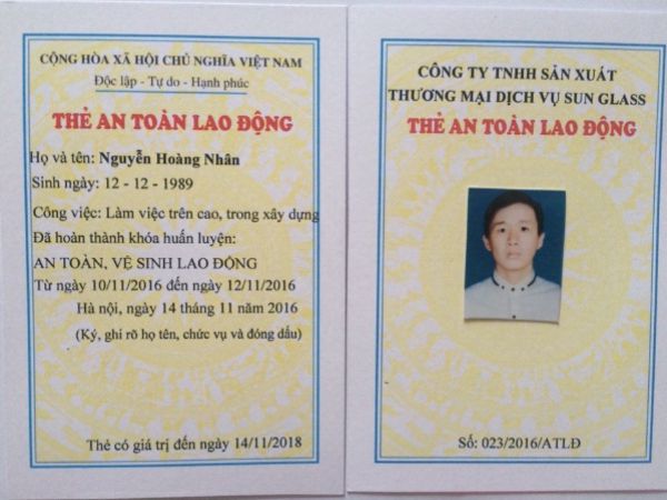 Các loại chứng chỉ an toàn lao động đang được làm tại Làm Bằng Giả Phôi Thật