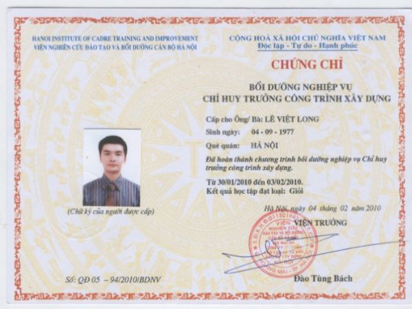 Bảng giá dịch vụ làm chứng chỉ chỉ huy trưởng lấy ngay tại Làm Bằng Giả Phôi Thật