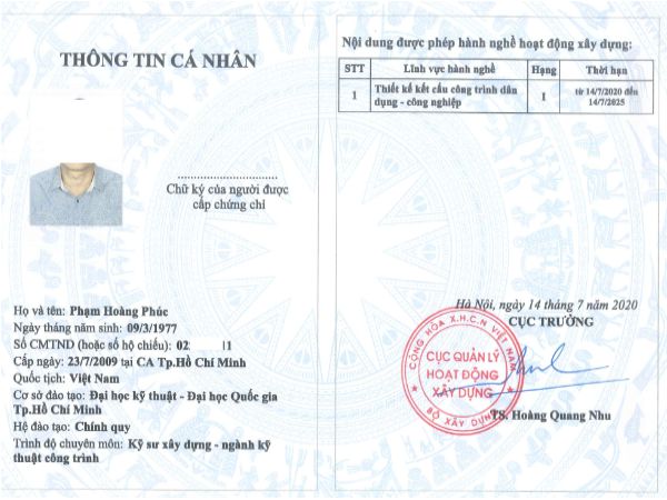 Chất lượng chứng chỉ giám sát cơ điện giống thật 100%