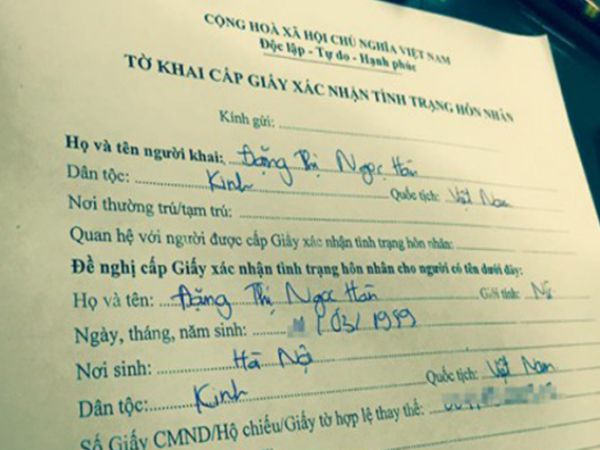 Làm Giấy Chứng Nhận Độc Thân Giả Như Thật Trên Toàn Quốc