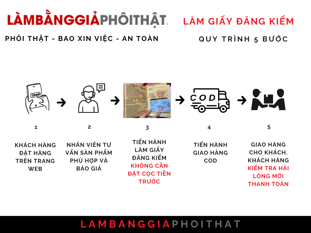 Làm Giấy Đăng Kiểm Giả Đầy Đủ Sổ Đăng Kiểm Bao Lưu Thông