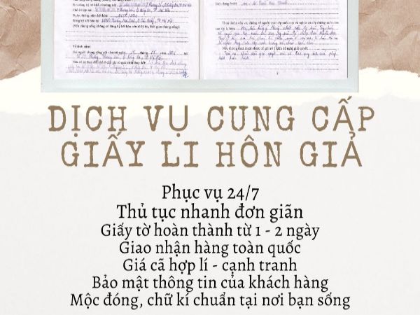 Làm Giấy Ly Hôn Giả Uy Tín Bao Sử Dụng Trên Toàn Quốc