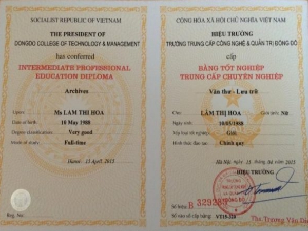 Làm Bằng Trung Cấp Có Hồ Sơ Gốc Tại Trường Trên Cả Nước
