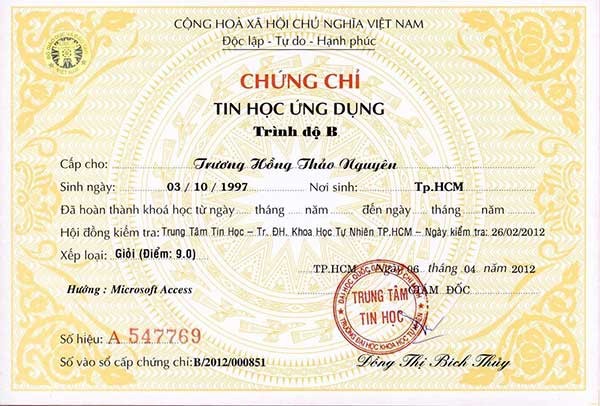 Các Loại Bằng Tin Học Được Làm Tại Làm Bằng Giả Phôi Thật