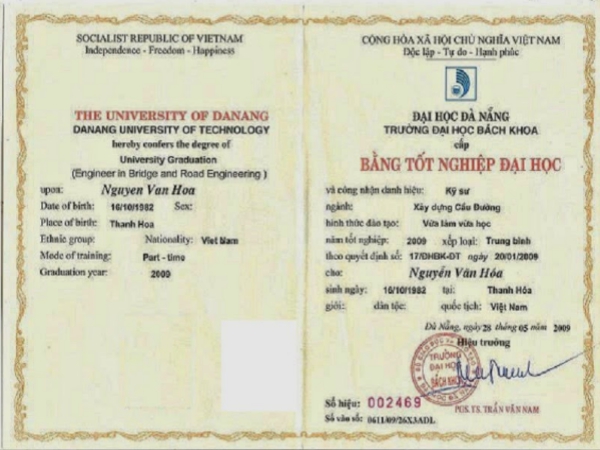 Làm Bằng Đại Học Đà Nẵng Có Ngay Trong 1-2 Ngày