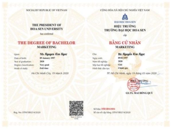 Làm Bằng Đại Học Hoa Sen Kèm Hồ Sơ Gốc Tại Trường