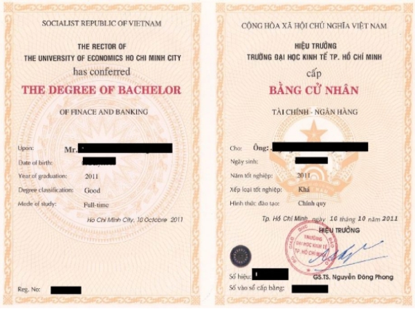 Làm Bằng Đại Học Kinh Tế Phôi Chuẩn Bộ Giáo Dục Có Bảo Hành