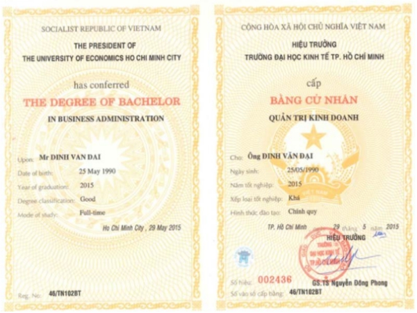Làm Bằng Đại Học Kinh Tế Phôi Chuẩn Bộ Giáo Dục Có Bảo Hành