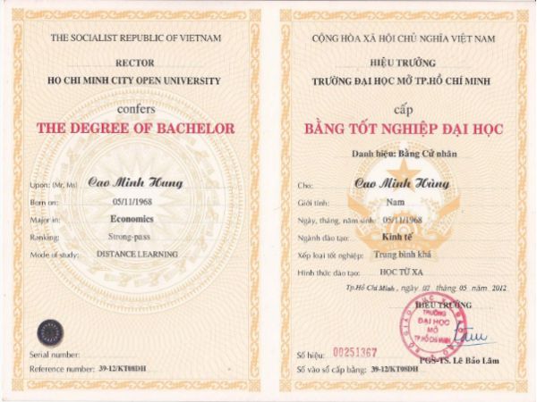 Làm Bằng Đại Học Mở Kèm Hồ Sơ Gốc Tại Trường Bao Sử Dụng