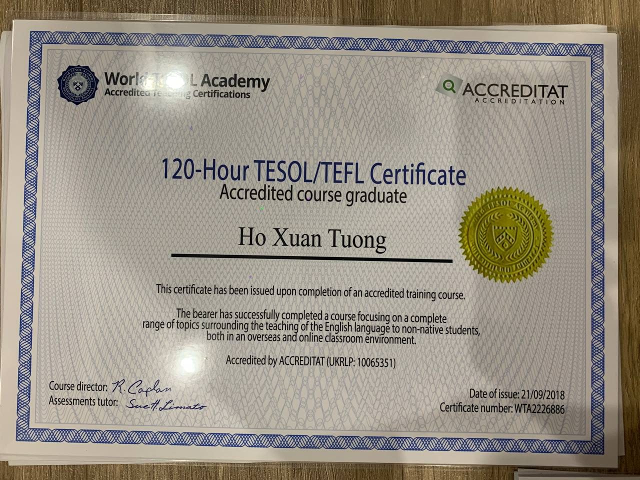 Làm Chứng Chỉ TESOL Giá Rẻ, Uy Tín Tại Làm Bằng Giả Phôi Thật