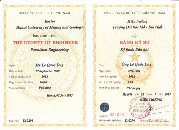Các Mẫu Bằng Đại Học Địa Chất Mới Nhất Hiện Nay Có Thể Sử Dụng