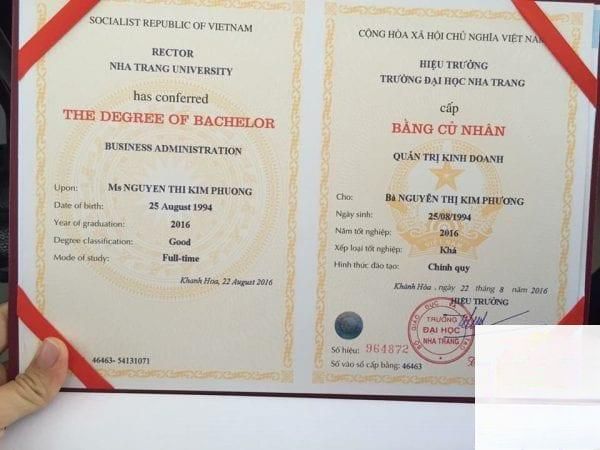 Dịch vụ làm bằng Đại Học tại Nha Trang là gì ?