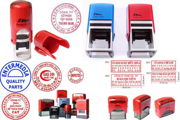 Các loại con dấu mà Làm Bằng Giả Phôi Thật nhận làm